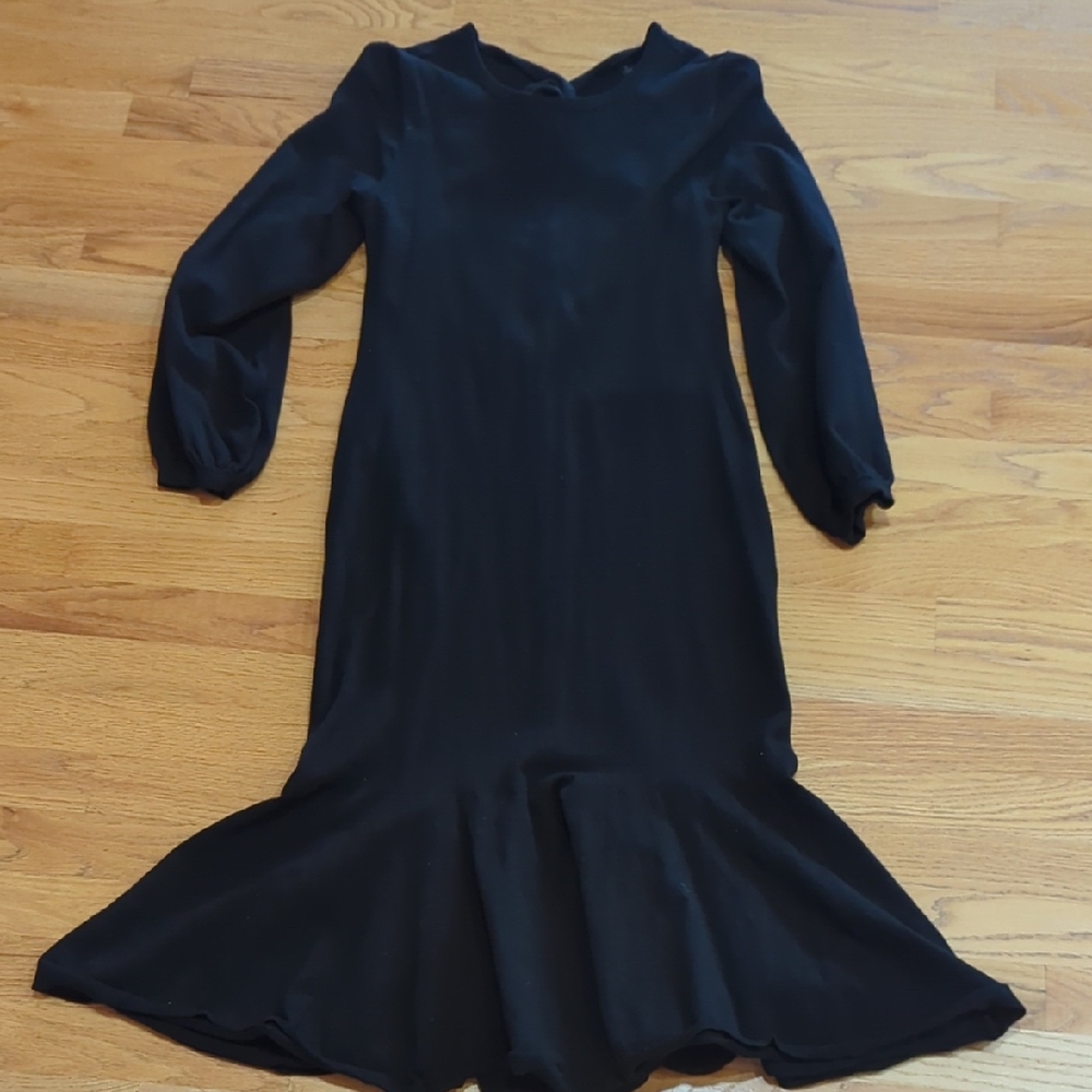 J. crew Merino blend black sweater dress